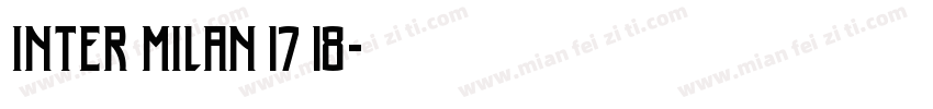 Inter Milan 17 18字体转换